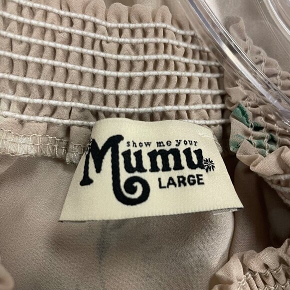 Show Me Your Mumu Womens Floral Maxi Dress Short Sleeve Multicolor Size Large - Picture 8 of 9